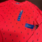 Polo Ralph Lauren Mens Red Logo Long Sleeve Crew Neck Pullover T Shirt Sz Xl Xxl