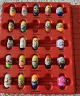 Mighty Beanz Series 2  2010  Lot Of 82 Plus 3 Red Carrying Cases  Used