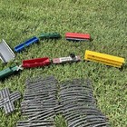 Lot Of Vintage Lionel Tin Train Shells Tracks Plates Parts Switch Curves Engine
