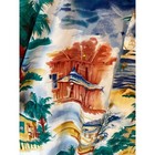 Vintage Kahala Sportfish Division Mens L 100 Cotton Hawaiian Shirt Beach Scene