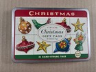 Cavallini   Co  Vintage Christmas Ornaments Glittered Gift Tag Set