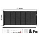 Kffkff Retractable Baby Gate  34  H  Expands To 71  W  Mesh  Black   