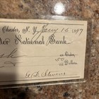 1899 The Chester National Bank Check Chester Ny J d Stevens G d Vintage Bank
