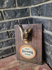 Vintage Light Olympia Beer Sign Plaque Pronghorn Antelope Wildlife  Rare