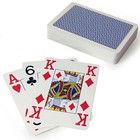 Copag 4 Corner 100  Plastic Poker Playing Cards Casino Deck Jumbo Index Blue