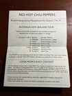 Red Hot Chili Peppers Rockinfreakapotamus Fanzine Vol 1  9 1992 Vtg 1990s