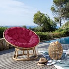 Thick Waterproof Papasan Chair Cushion Soft Swing Seat Pad Non-slip With Straps