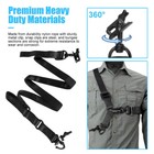 Tactical 1 Or 2 Point Sling Rifle Gun Sling Standard Strap With Metal Hook Black