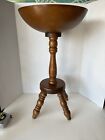 Primitive Antique Wooden Knitting Yarn Dough Bowl Three Legs Ht 23 Inch