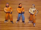 10 Barclay Winter Christmas Lead Figures-9 Skaters  1 Sledder-good Condition
