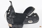 48hs Hilason Western Horse Treeless Trail Barrel Saddle American Leather Black