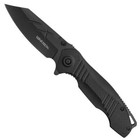 8 25  Modern Tanto Tactical Black Spring Assisted Open Folding Pocket Knife