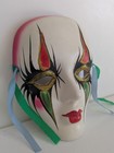 Vintage Hand Painted Ceramic Mardi Gras Venetian Style Wall Mask New Orleans