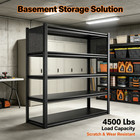 Heaw-duty Storage Racks Forgarages 59 wx24 dx74 h  Black 4500lbs