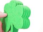 4 Inch Clover Stiff Felt 16pc Pack  green 