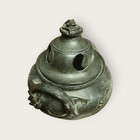 Chinese Bronze Koro censer  Very Nice     Lizard beast Handles    4 95 Pounds