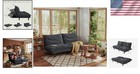 Futon Sofa Bed Lounge Chair Convertible Sleeper Grey Modern Home Furniture