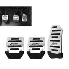 Car Pedals Pads  Anti-slip Manual Transmission Accelerator   Brake 3 Pcs Silver