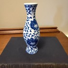 Chinese Blue And White Porcelain Floral Vase