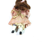 Antique German All Bisque Miniature Dollhouse Doll 5  Real Hair