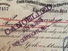 C1884 Vintage Stock Bond Certificate Germania Fire Insurance Company Scripophily