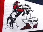 Vintage 1960s Texas The Lone Star State Pennant 25 5  Banner Souvenir Cowboy