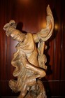 Antique 23  Hand Carved Wood Firefighter Patron Saint Florian Figure Statue Gift