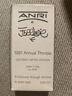 Vintage Collectible Anri Green Wooden Thimble 1981 Italy New In Box 