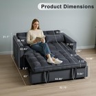 Convertible Sleeper Sofa Bed  3 In 1 Modern Pull Out Couch Bed  Velvet Lovese   