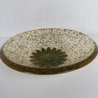 Vtg Decorative Lucite Dish Sunflower Gold Flake Mid Century Modern Boho Decor