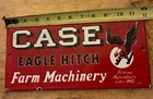 Case Eagle Hitch Farm Machinery Advertising Sign Red White Black Eagle Graphic