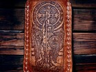 Made In Usa - Saint Michael Warrior Archangel Leather Magazine Holder