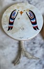 2x Tlingit Tribal Drums W caribou Antlers By Eskimo Artist Jerry Lieb  sivaluaq 