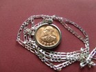 Haile Sellasie Lion Of Judah Coin Pendant On A 28  Silver Link Style Chain  23mm