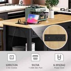 Black Kitchen Cart With Extendable Dining Table  Internal Racks  4-shelves