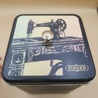 Reproduction Singer Sewing Tin Box Kit Craft Organizer 2 Stacking Bins Lid 5 5  