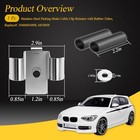 Upgraded Stainless Steel Parking Brake Cable Clip Retainer W rubber Tubes 1 Pc