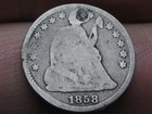 1858 O Seated Liberty Half Dime- New Orleans  About Good Details