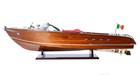 Large Riva Aquarama Speed Boat Wood Scale Model 35  Italian Mahogany Runabout