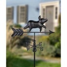 Good Directions Weathervane Aluminum Freestanding Black Farmhouse-inspired Pig