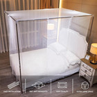 White Mosquito Net Tent For Bed   one Side Opening Canopy Netting Curtain Net For 
