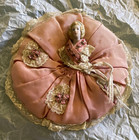 1930   s Vintage Pin Cushion Doll  Porcelain Painted Head  Body And Arms 