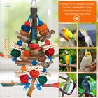 Bird Toys Parrot Toys For Large Birds Natural Multi-colored Wooden Bird Toy