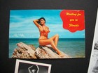      Sassy Bettie Page Patch Postcard Card Lot      Yeager Curves Black Lace Set