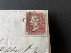 Qv Gb 1843 Sg8m 1d Penny Red Brown Rh On Cover Number 9 In Cross  9 London