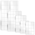 6pcs Acrylic Blocks For Stamping Set Clear Stamping Blocks Tools With Grid 