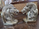 Pair Of Vintage Mid-century Bmr Cast Bronze Horse Head Bookends