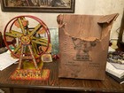 1930 s Vintage J Chein Co Tin Wind-up Ferris Wheel Hercules Works With Box