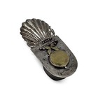 Rare Antique Persian Silver   Brass Portable Inkwell 19th Century Middle East