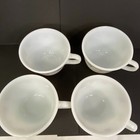 Vintage Pyrex Corning Burgundy Rose Milk Glass 8oz Coffee Tea Cup Mug Set Of 4